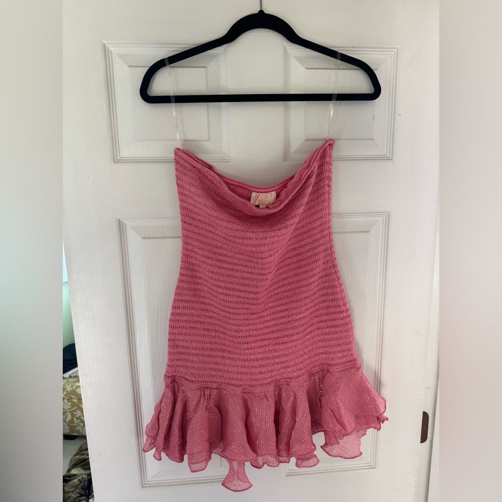 Rococo Sand Pink Mini Dress